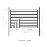 Aleko 4-Panel Fence Kit – FLORENCE Style – 8x5 ft.