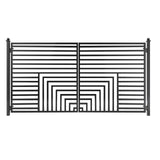 Aleko Steel Dual Swing Driveway Gate - Florence Style - 14 x 6 Feet