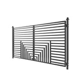 Aleko Steel Dual Swing Driveway Gate - Florence Style - 12 x 6 Feet