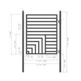 Aleko Steel Dual Swing Driveway Gate with Pedestrian Gate – Florence Style - 14 ft.