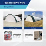 Single Truss Arch Storage Shelter W30'xL40'xH15'
