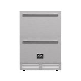 FORNO Como 24" 4.87 cu. ft. Outdoor/Indoor Drawer Refrigerator in Stainless Steel, FDROD1611-24S