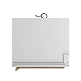 FORNO Espresso Milano 31" 17.2 cu. ft. Right Swing Refrigerator and Bottom Freezer in White with Antique Brass Handles, FFFFD1785-31WHT