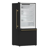 FORNO Espresso Milano 62" 34.4 cu. ft. Side-By-Side Refrigerator with Ice Maker in Black with Silver Accents, FFFFD1787-60BLK