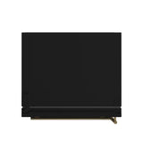FORNO Espresso Milano 62" 34.4 cu. ft. Side-By-Side Refrigerator with Ice Maker in Black with Antique Brass Accents, FFFFD1787-60BLK