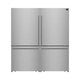 FORNO Espresso Milano 62" 34.4 cu. ft. Side-By-Side Refrigerator with Ice Maker in Stainless Steel, FFFFD1787-60S