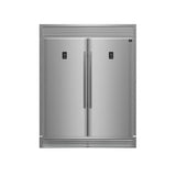 FORNO Rizzuto 60" 27.6 cu. ft. Refrigerator & Freezer in Stainless Steel with Grill Trim Kit, FFFFD1933-60S