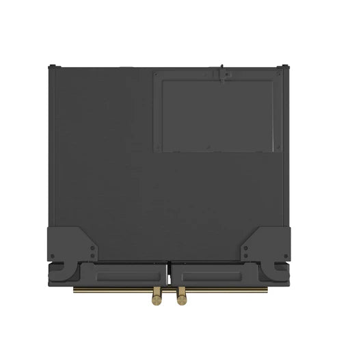 FORNO Espresso Gallipoli 30" 17.5 Cu. Ft. Refrigerator with Ice Maker in Black with Silver Handles, FFFFD1974-31BLK