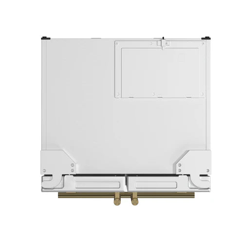 FORNO Espresso Gallipoli 30" 17.5 Cu. Ft. Refrigerator with Ice Maker in White with Silver Handles, FFFFD1974-31WHT