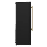 FORNO Espresso Salerno 33" 15.6 cu. ft. Refrigerator in Black with Silver Handles, FFRBI1805-33BLK