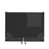 FORNO Espresso Salerno 33" 15.6 cu. ft. Refrigerator in Black with Silver Handles, FFRBI1805-33BLK