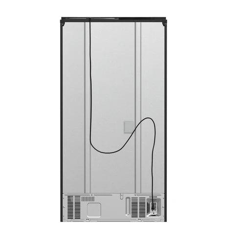 FORNO Espresso Moena 36" 19.2 cu. ft. Refrigerator with Ice Maker in Black with Silver Handles, FFRBI1820-36BLK
