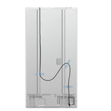 FORNO Espresso Moena 36" 19.2 cu. ft. Refrigerator with Ice Maker in White with Antique Brass Handles, FFRBI1820-36WHT