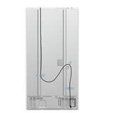 FORNO Espresso Moena 36" 19.2 cu. ft. Refrigerator with Ice Maker in White with Silver Handles, FFRBI1820-36WHT