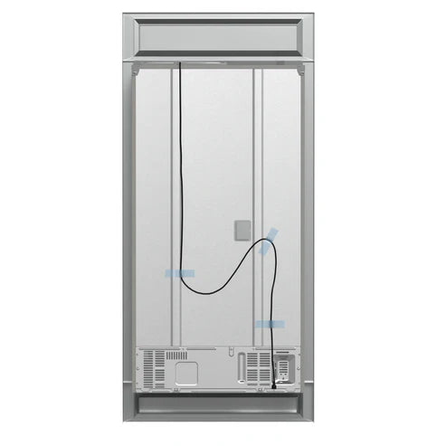 FORNO Moena 40" 19.2 cu. ft. French Door Built-In Refrigerator in Stainless Steel with Ice Maker and Modern Trim Kit, FFRBI1820-40MG