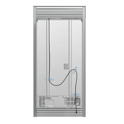 FORNO Moena 40" 19.2 cu. ft. French Door Built-In Refrigerator in Stainless Steel with Ice Maker and Grill Trim Kit, FFRBI1820-40SG