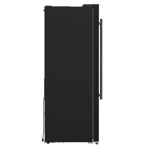 FORNO Espresso Salerno 36" 20 cu. ft. Side-By-Side Refrigerator with Water and Ice Dispenser in Black with Antique Brass Handles