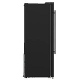 FORNO Espresso Salerno 36" 20 cu. ft. Side-By-Side Refrigerator with Water and Ice Dispenser in Black with Antique Brass Handles