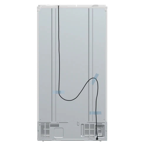 FORNO Espresso Salerno 36" 20 cu. ft. Side-By-Side Refrigerator with Water and Ice Dispenser in White with Silver Handles