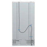 FORNO Espresso Salerno 36" 20 cu. ft. Side-By-Side Refrigerator with Water and Ice Dispenser in White with Silver Handles