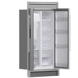 FORNO Salerno 40" 20 cu. ft. Side-by-Side Built-In Refrigerator with Water and Ice Dispenser and Grill Trim Kit, FFRBI1844-40SG