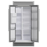 FORNO Salerno 40" 20 cu. ft. Side-by-Side Built-In Refrigerator with Water and Ice Dispenser and Grill Trim Kit, FFRBI1844-40SG