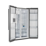 FORNO Salerno 40" 20 cu. ft. Side-by-Side Built-In Refrigerator with Water and Ice Dispenser and Grill Trim Kit, FFRBI1844-40SG