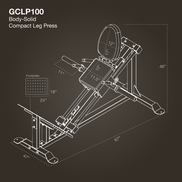 Body-Solid Compact Leg Press GCLP100