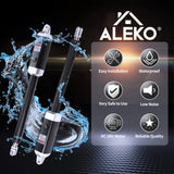Aleko Automated Steel Dual Swing Driveway Gate and Gate Opener Complete Kit – Sofia Style – 16 x 6 Feet