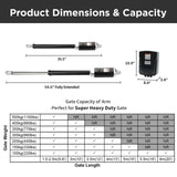 Aleko Single Swing Gate Operator - GG850/AS850 AC/DC - Solar Kit 60W
