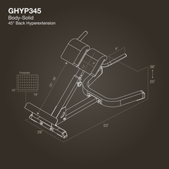 Body-Solid 45° Back Hyperextension GHYP345