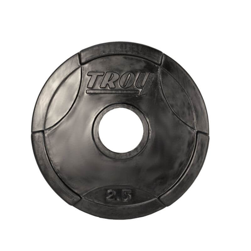 TROY  Rubber Encased Olympic Grip Plate 255lb Set