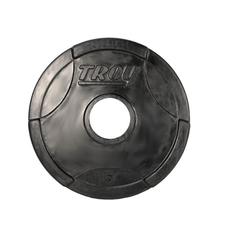 TROY  Rubber Encased Olympic Grip Plate 255lb Set