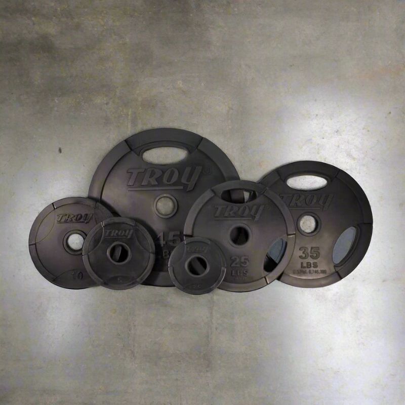 Troy GO-U Urethane Encased Olympic Grip Plate (Pairs)