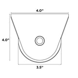 Aleko V-Groove Gate Wheel for V-Profile Sliding Gate Tracks - 3.5 Inch