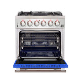 FORNO Capriasca 30″ 4.32 cu. ft. Gas Range with 5 Italian Burnerse in Blue, FFSGS6260-30BLU