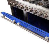 FORNO Capriasca 48″ 6.58 cu. ft. Gas Range with 8 Italian Burners in Blue, FFSGS6260-48BLU