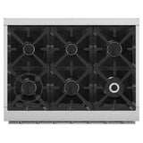 FORNO Massimo 36" 5.36 cu. ft. Freestanding Gas Range with 6 Burners, FFSGS6239-36