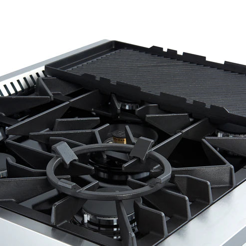 FORNO Giovanni 30" 4.32 cu. ft. Gas Range with 5 Sealed Burners, Air Fry Basket, Wok Support and Griddle, FFSGS6274-30