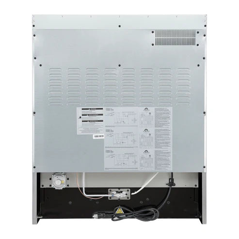 FORNO Marco 30" 4.32 cu.ft. Gas Range with 4 Burners and Temperature Gauge in White with Antique Brass Accents, FFSGS6277-30WHT
