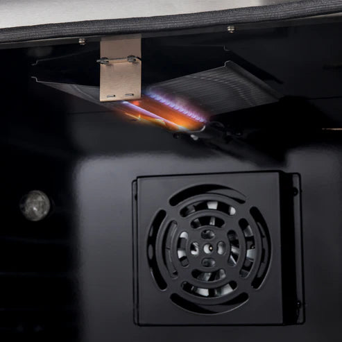 FORNO Marco 36" 5.36 cu.ft. Gas Range with 6 Burners and Temperature Gauge in Black with Antique Brass Accents, FFSGS6277-36BLK