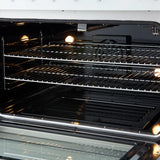FORNO Marco 36" 5.36 cu.ft. Gas Range with 6 Burners and Temperature Gauge in White with Antique Brass Accents, FFSGS6277-36WHT