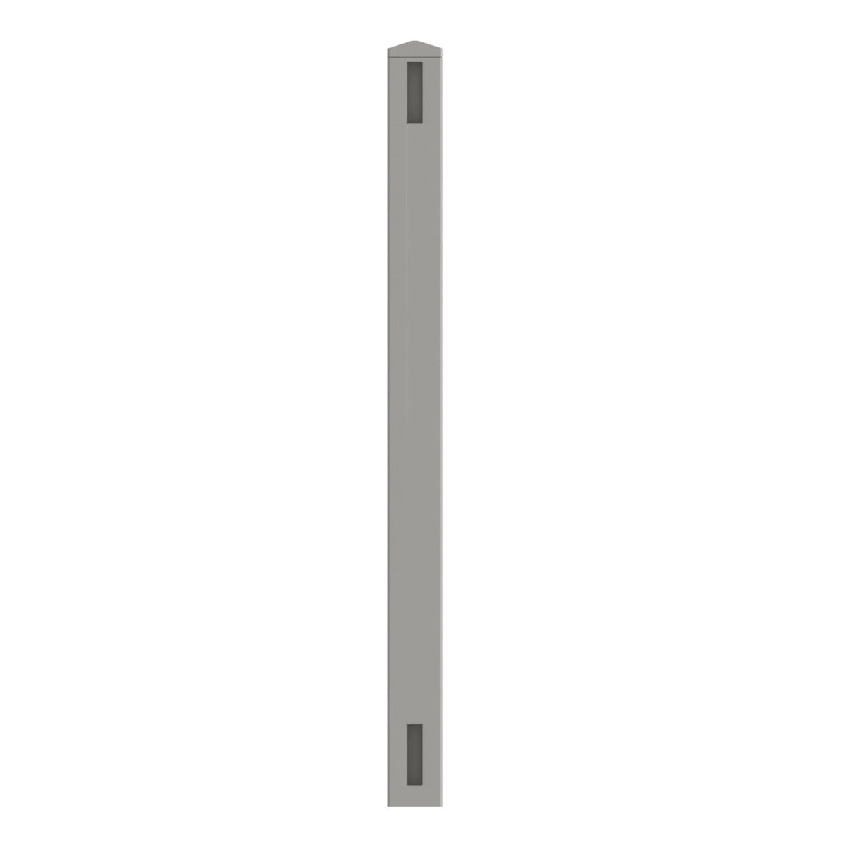 Aleko 5 in. x 5 in. x 8 ft. Vinyl Fence Line Post for 2-Rail Fencing – Gray