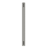 Aleko 5 in. x 5 in. x 8 ft. Vinyl Fence Line Post for 2-Rail Fencing – Gray