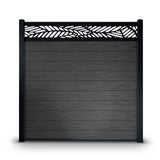 Aleko 6’ x 6’ Composite Semi-Private Fence – Charcoal Gray - Charlotte Series
