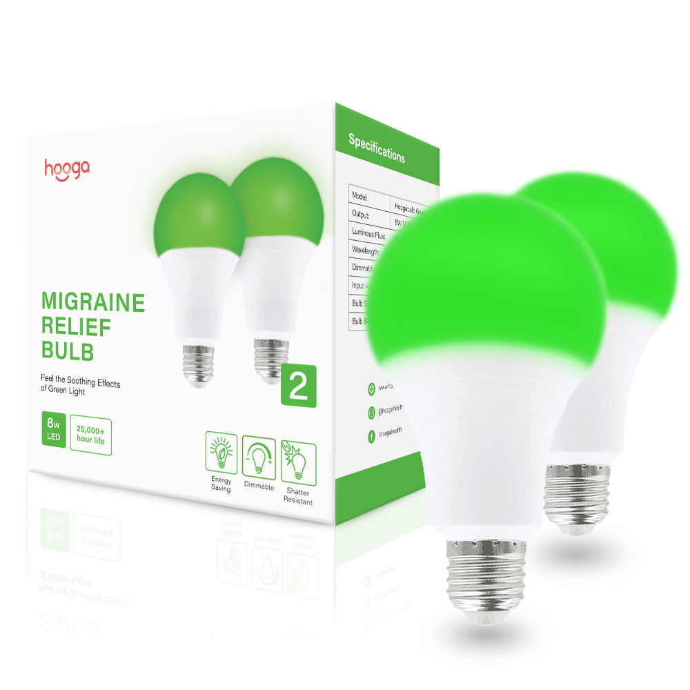 Hooga Migraine Relief Green Light Bulb