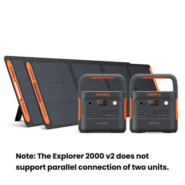 2 x Jackery Solar Generator 2000 v2 + 2 x SolarSaga 200W Portable Solar Panel