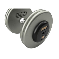 Troy HFD-R Pro Style Hammer-tone Gray Dumbbell Sets Rubber End Caps