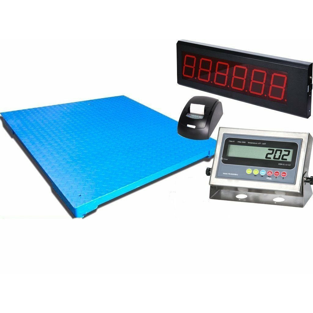 Prime Scales 60" x 60" Selleton  Floor Scale with Printer & Scoreboard Warehouse Industrial