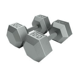 6 Sided Cast Iron Dumbbell (05-100 lbs Sets)